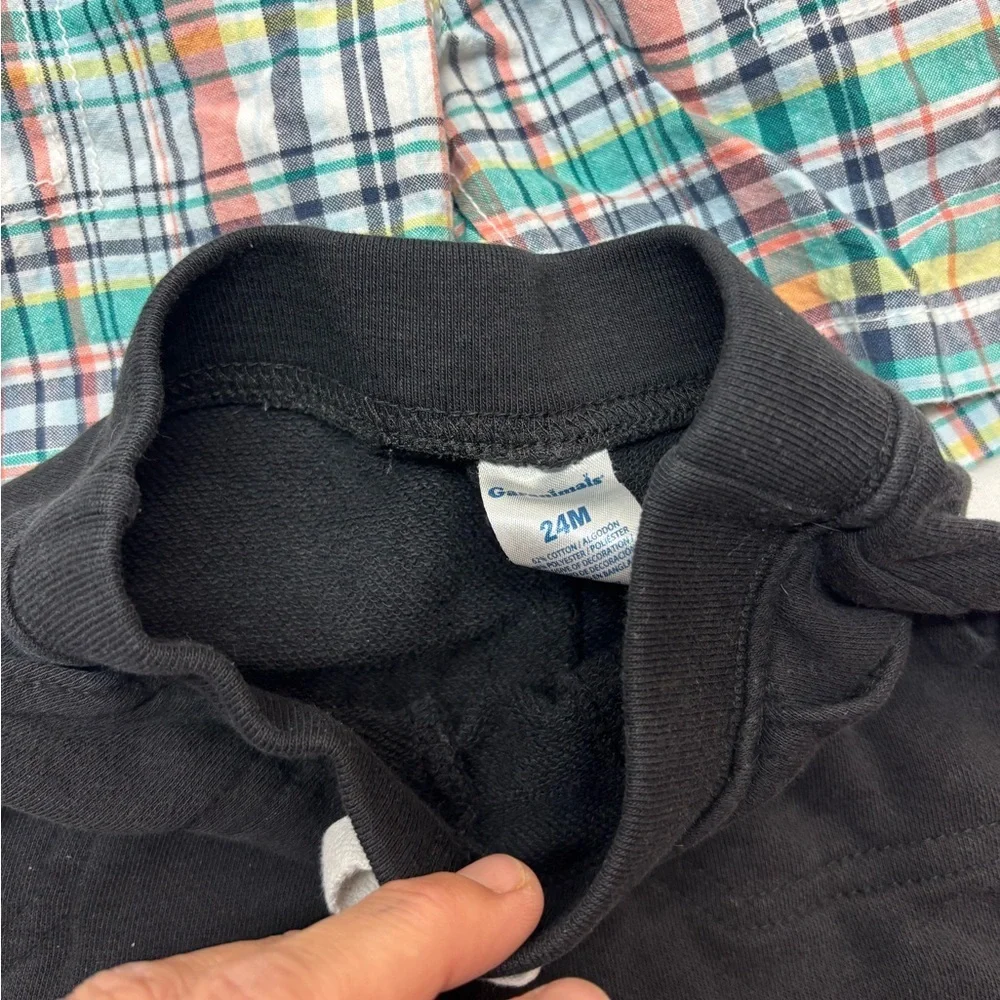 Set of 4 Variety brands boys 2T shorts- Plaid, strips, black and gray